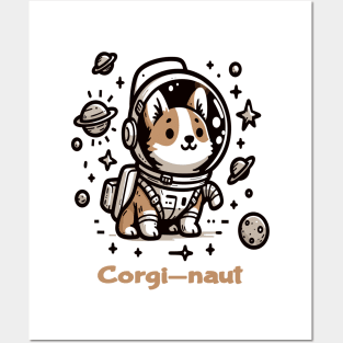 Corgi Astronaut Posters and Art